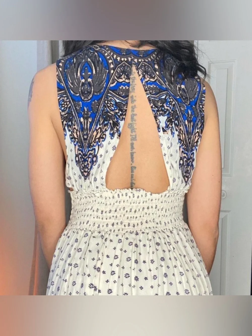 Free People "Walking Through My Dreams" Bohemian Sleeveless Mini Dress Size Sm - Picture 3 of 14